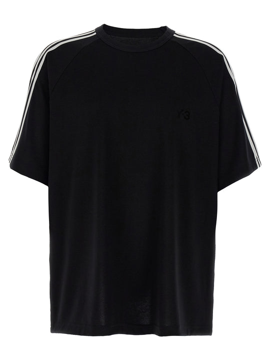 Y-3 3 Strisce T Shirt Bianco/Nero