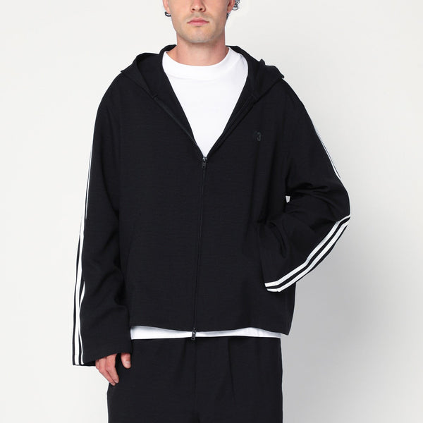 3-Stripes Black Zip/Cardigan