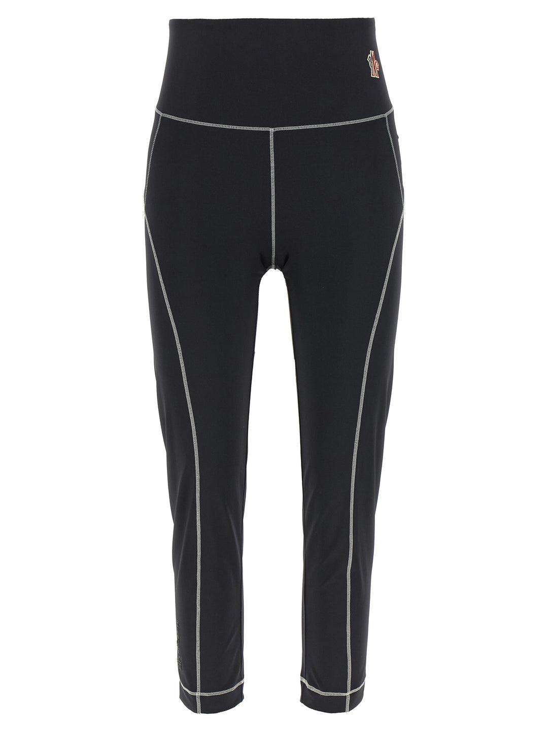 Moncler Grenoble Logo Patch Leggings - Nero | 84050ed69ac7d5f5d6a10de77dfcf369ca60a641