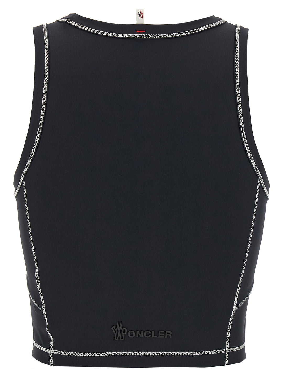 Moncler Grenoble Logo Patch Sporty Top Top - Nero | 75344f608e4d454f4380294cc0309eb36e50fe1c