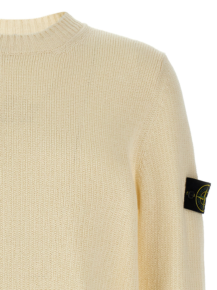 Stone Island Logo Badge Sweater Maglioni - Bianco | 33f2a5dd3dffae52c0ff3d8c506833c5401b74c9