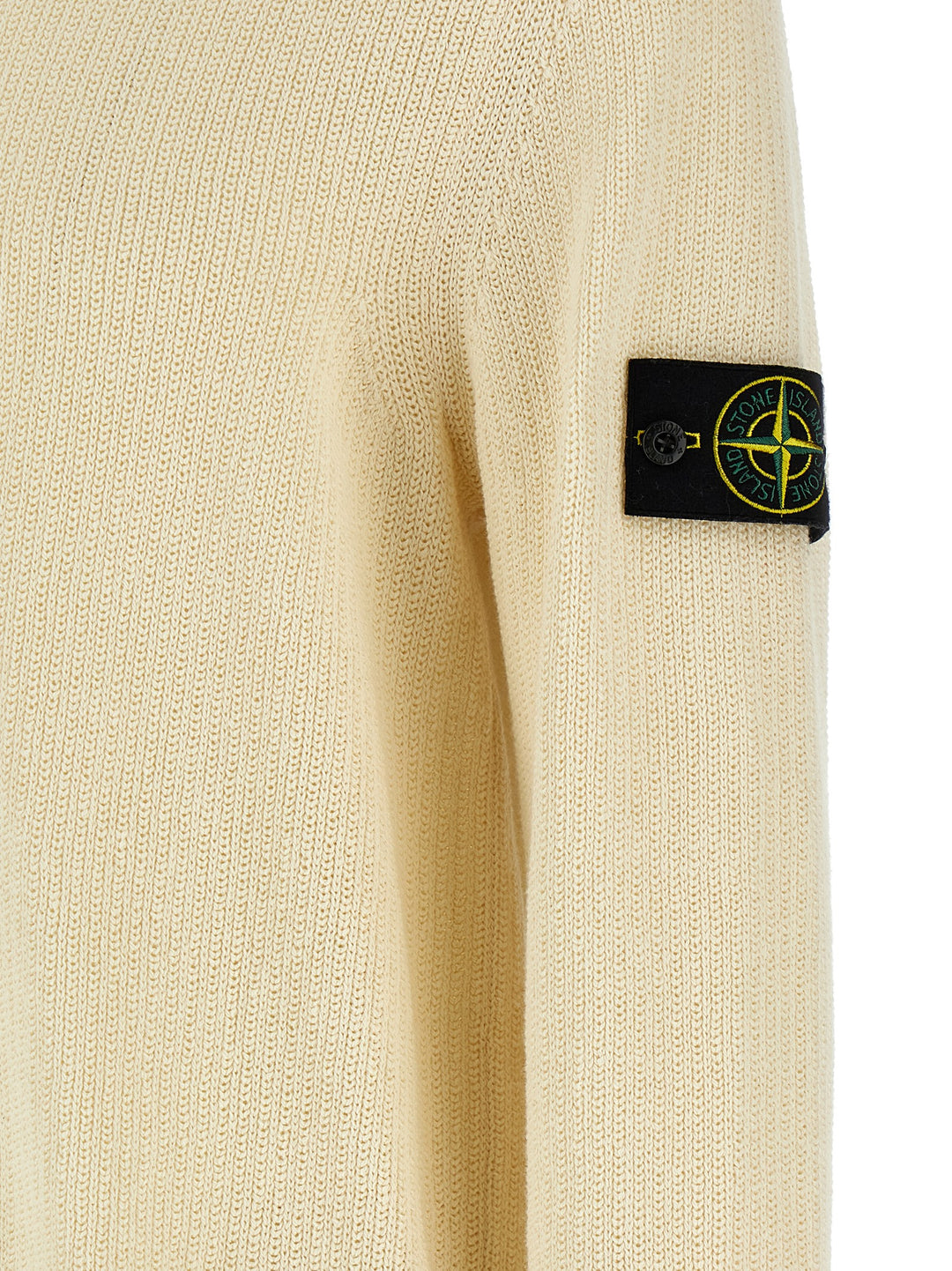 Stone Island Logo Badge Sweater Maglioni - Bianco | 05c4345a162964ad42f902393e95c1ea8b67bde6