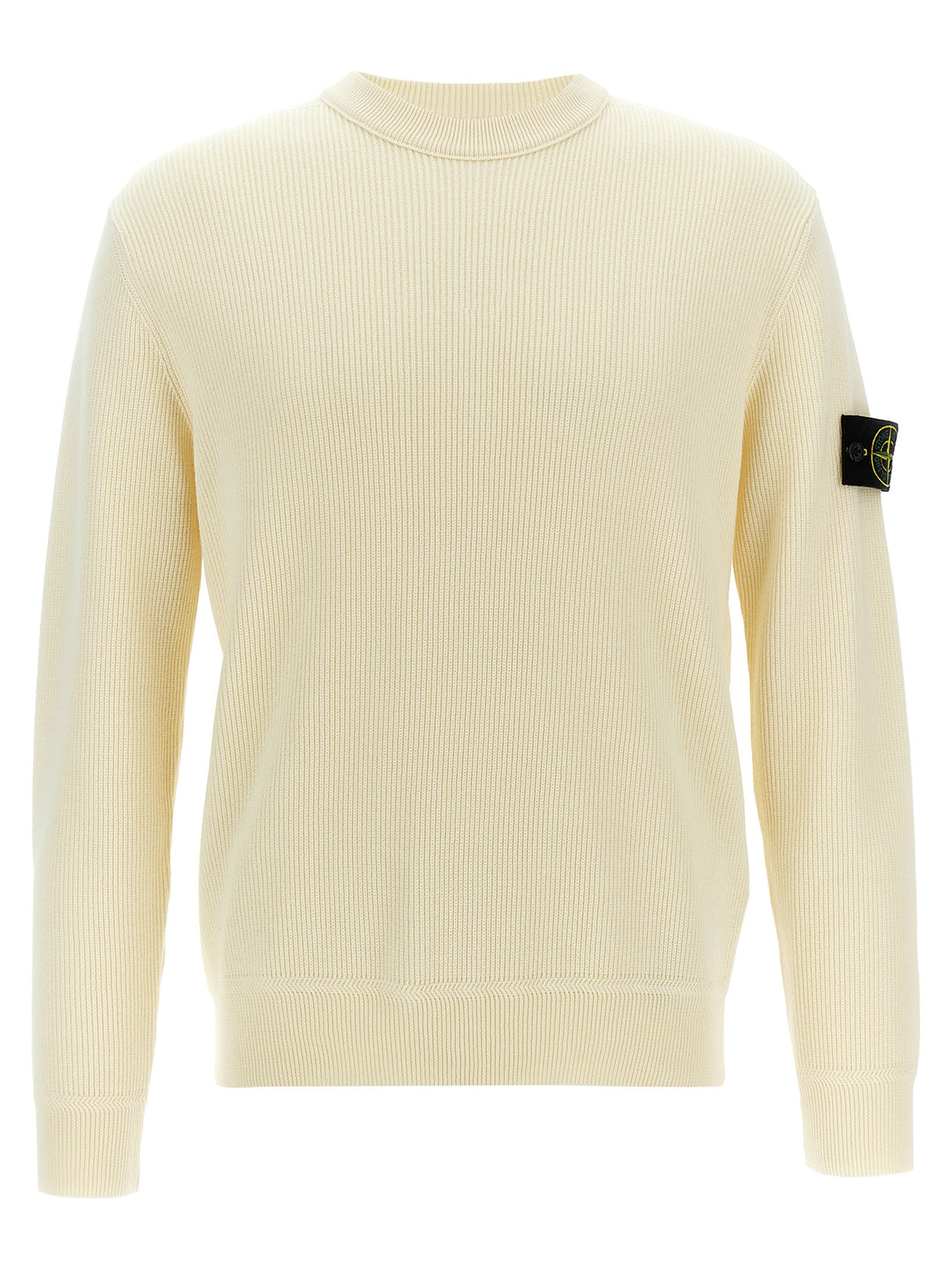 Stone Island Logo Badge Sweater Maglioni - Bianco | 43f9ed2c95e2213cae35b74d4a654830dff715ab