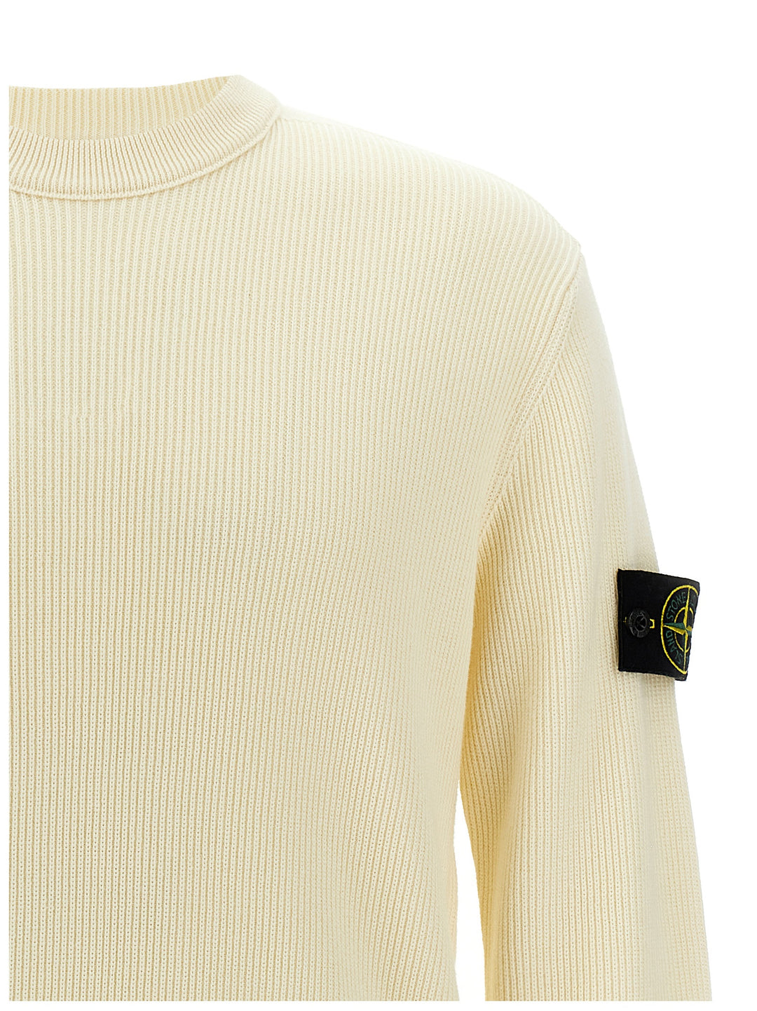 Stone Island Logo Badge Sweater Maglioni - Bianco | 151bf294d2094e5bd57911a30bab5988317cf826