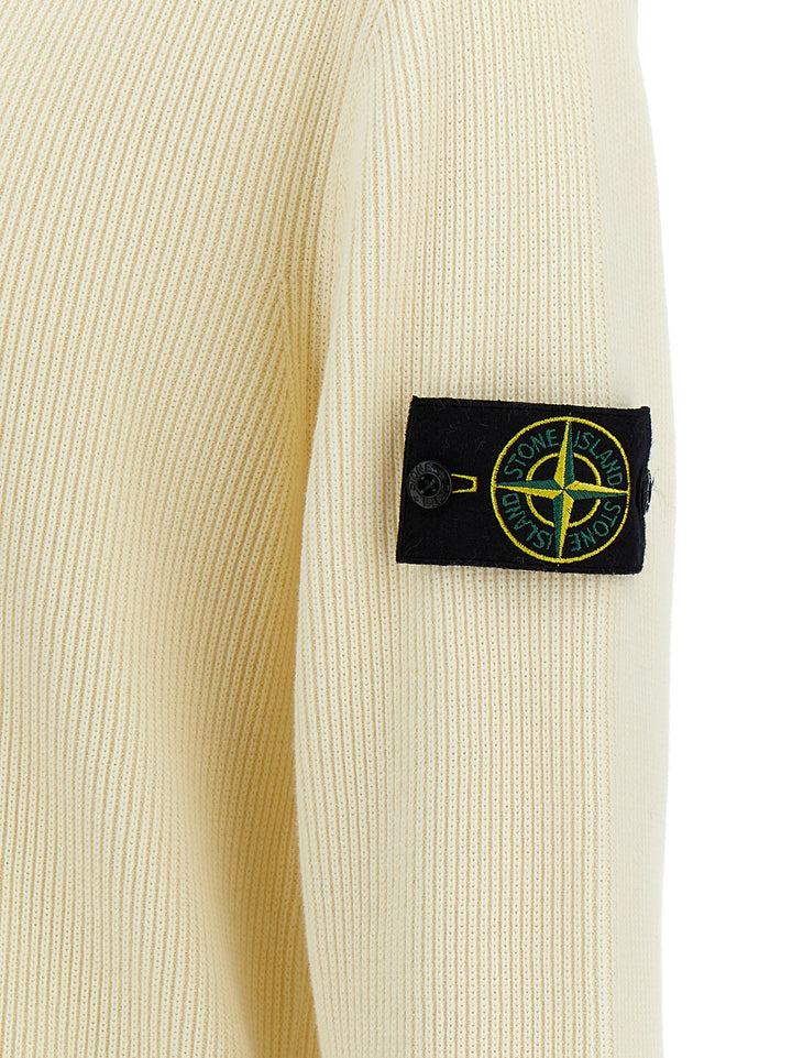 Stone Island Logo Badge Sweater Maglioni - Bianco | 880d8ad926ddc81983da1599d3086fb2e46e6d51