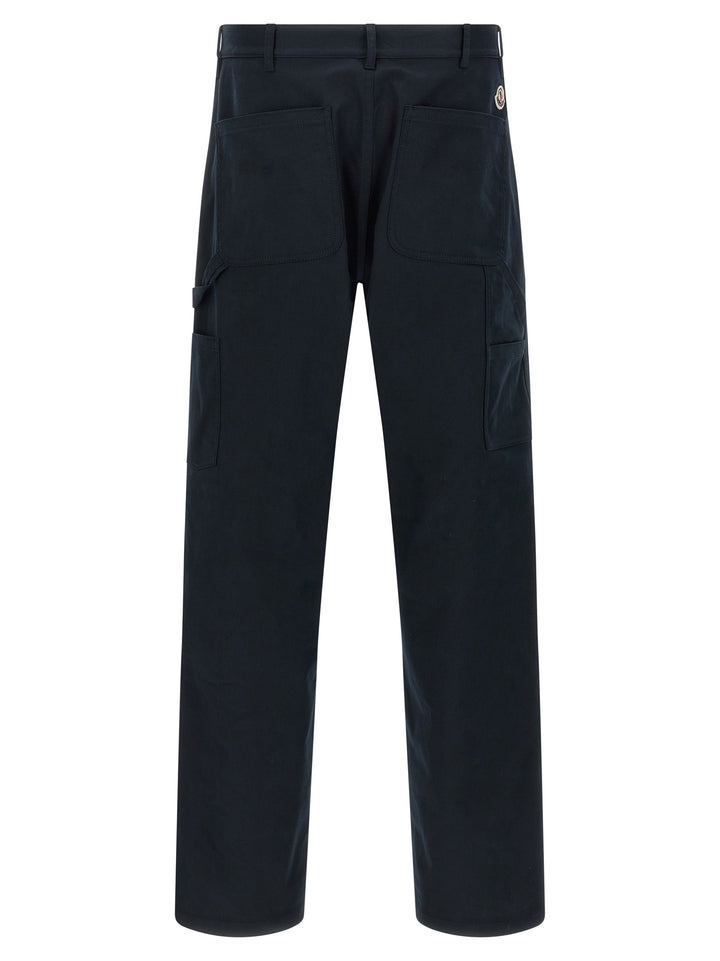 Moncler Cotton Trousers Pantaloni - Blu | 4a3bd5936e7f65e01512fde140abfa00cd0c726b