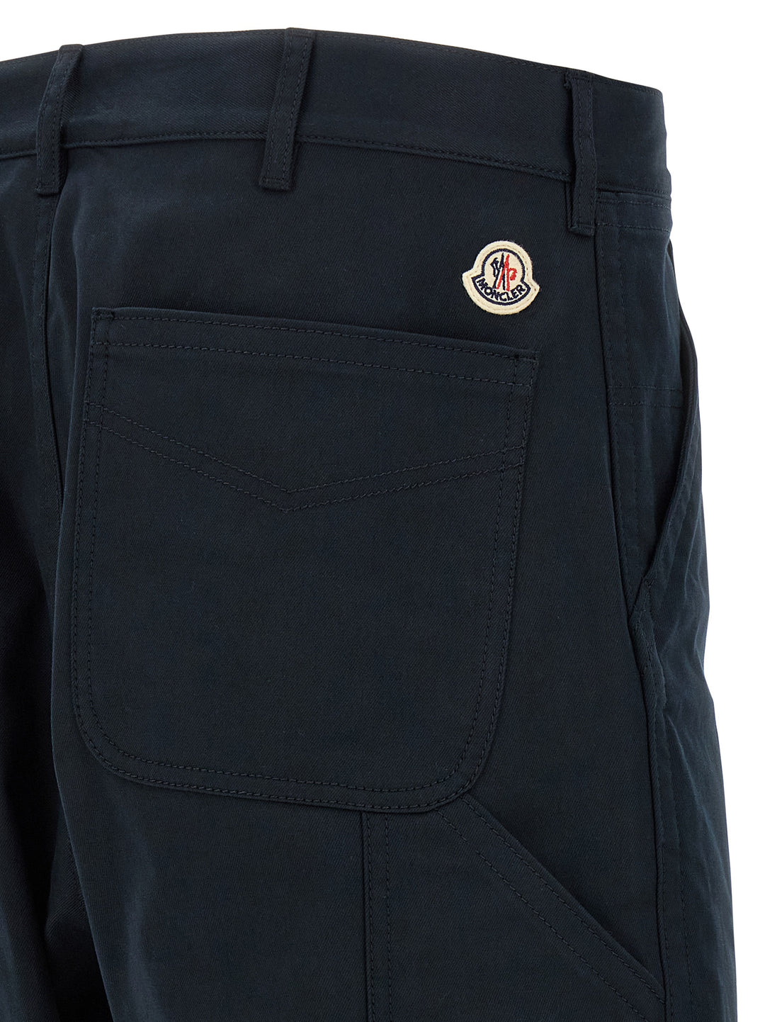 Moncler Cotton Trousers Pantaloni - Blu | 4ca798c4b9250a2a3ecc437df1bd69664e833ceb