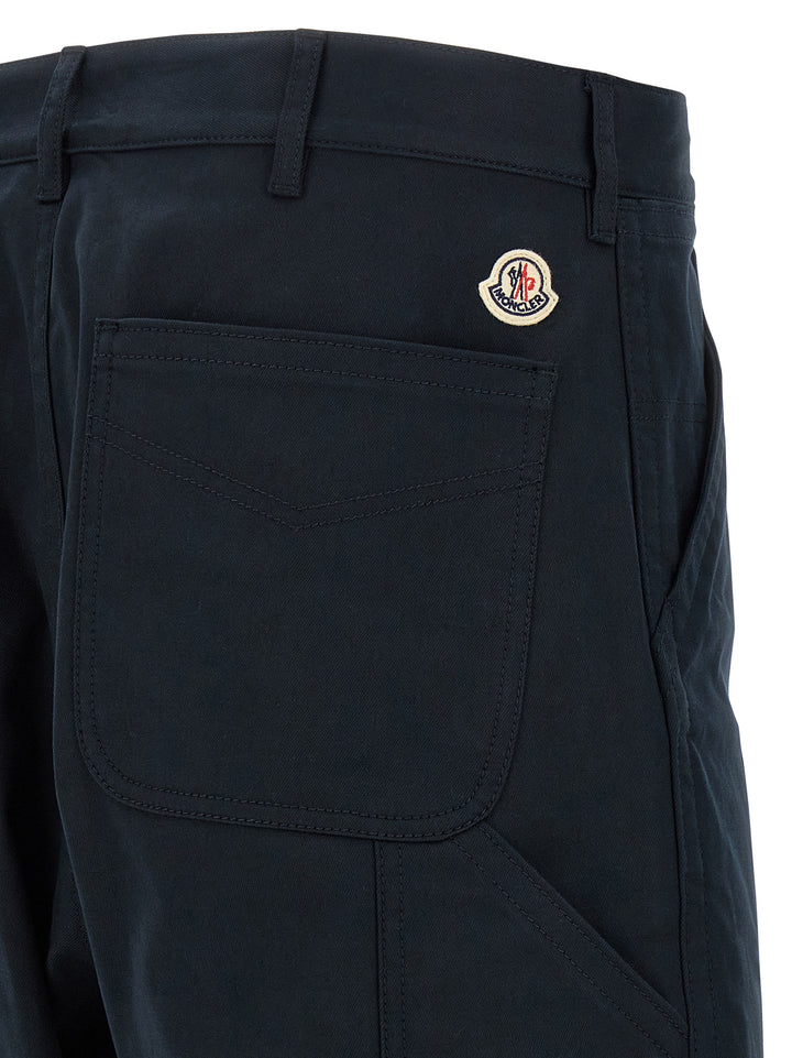 Moncler Cotton Trousers Pantaloni - Blu | 4ca798c4b9250a2a3ecc437df1bd69664e833ceb
