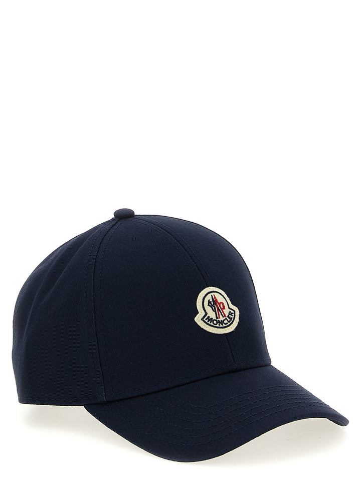 Moncler Logo Patch Cap Cappelli - Blu | ac1ed4b99bc44a5da4a34413a3923c5ee68c8799