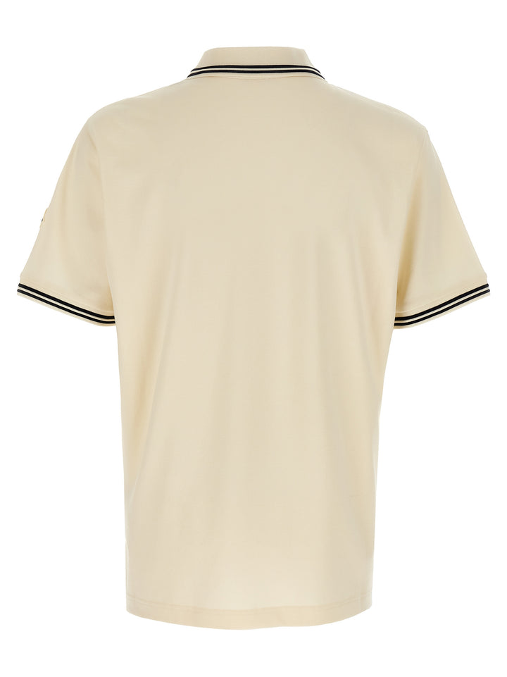 Moncler Logo Embroidery  Shirt Polo - Beige | 9ae2bf51884832b5186b253c497ccdbf5283664a