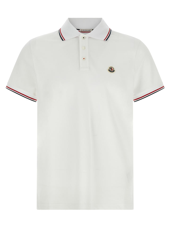 Moncler Piqué Cotton  Shirt Polo - Bianco | 5d7330b4238adbf0a8e89dbf3521cab8985e492f