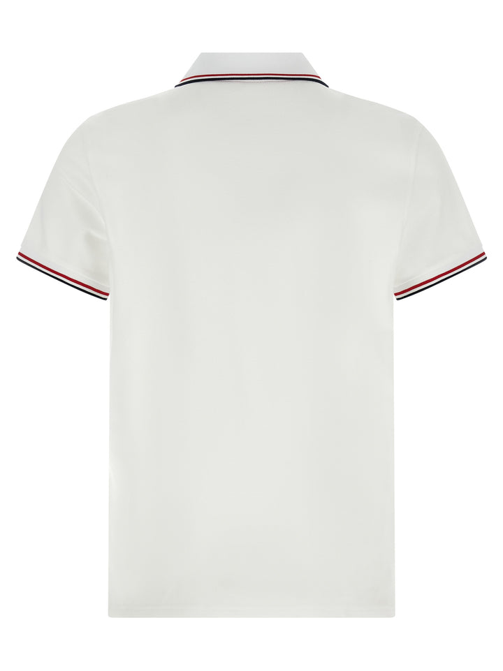 Moncler Piqué Cotton  Shirt Polo - Bianco | 981bb46f299b34772a8418e90f9cd6a6fe97b1cd