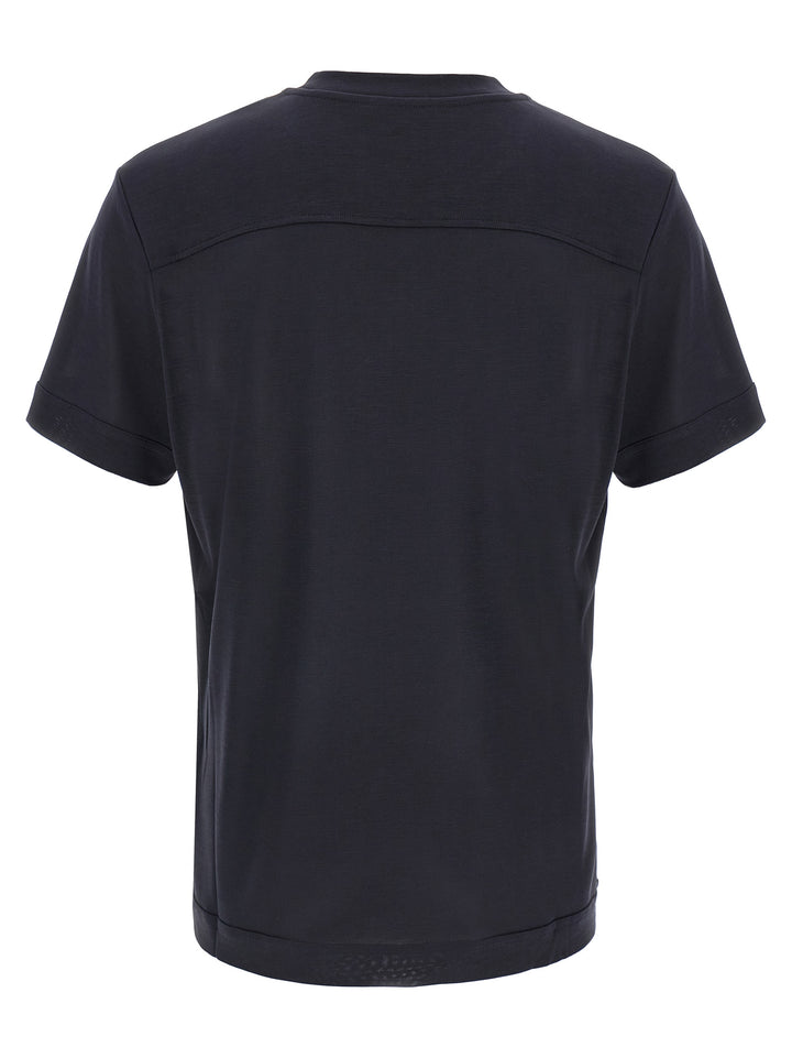 Moncler Printed T shirt - Blu | 0580ad7cfb0bedfe270e3cce1fbf71f0a55ff899