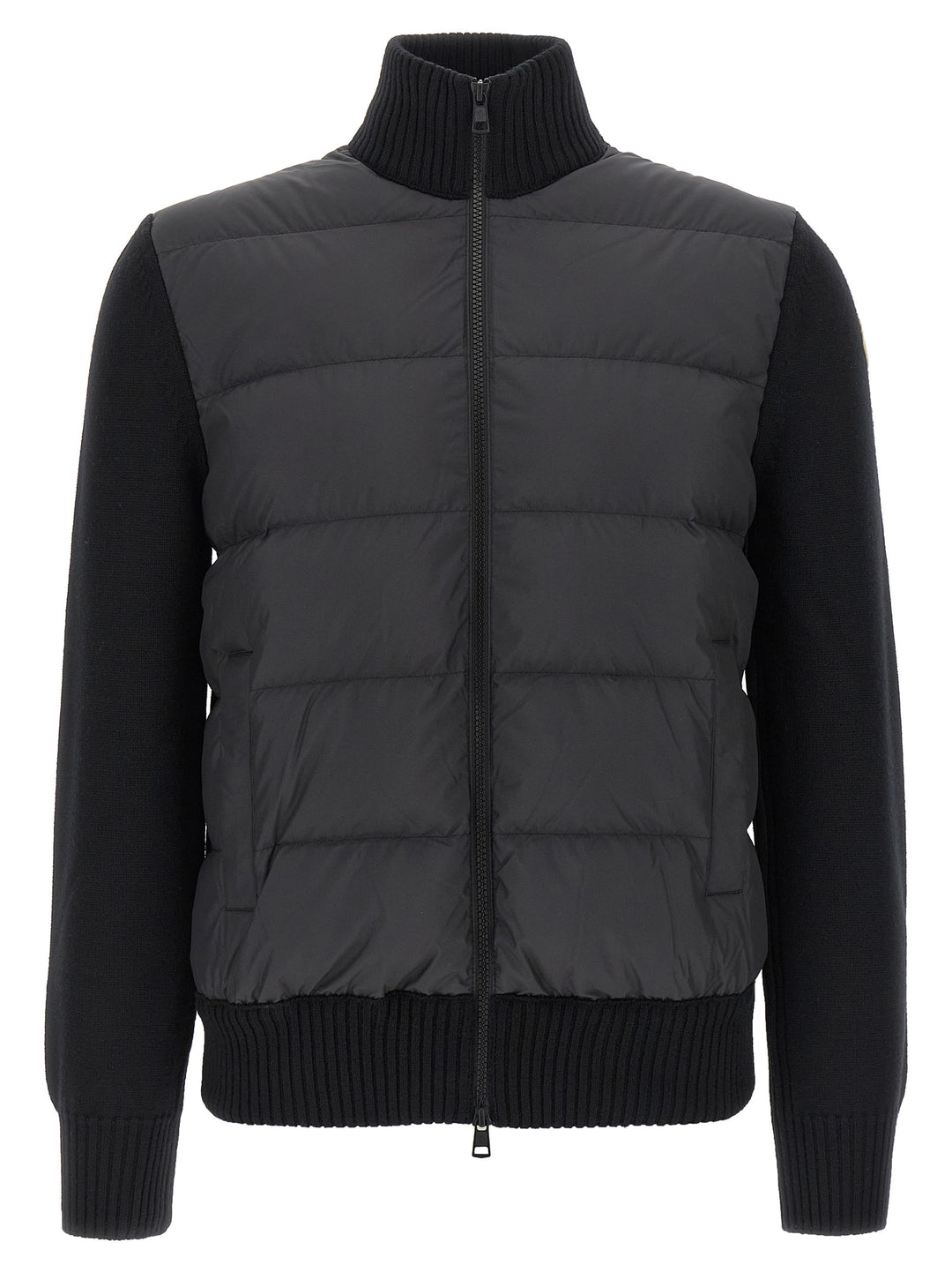 Moncler Padded Cardigan Maglioni - Nero | 2edf5c0019a2db74b1b9cf6e30e7f1abab990f6c