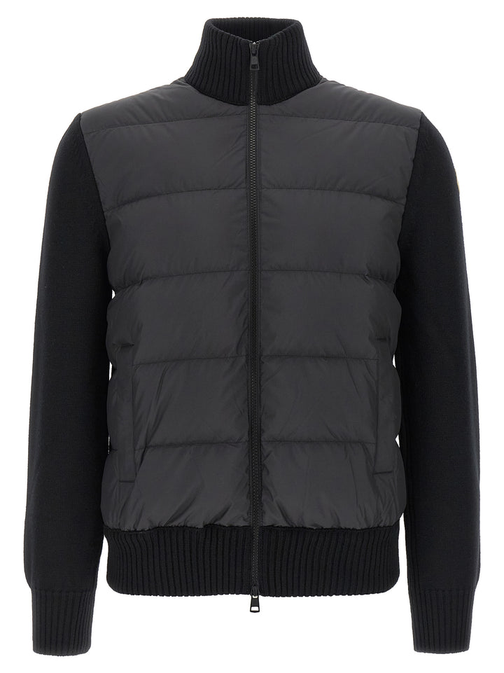 Moncler Padded Cardigan Maglioni - Nero | 2edf5c0019a2db74b1b9cf6e30e7f1abab990f6c