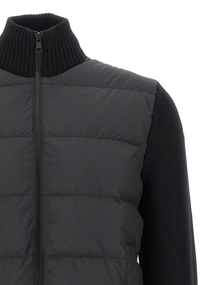 Moncler Padded Cardigan Maglioni - Nero | e8fae8bb74919036655522765cd3169535471e54