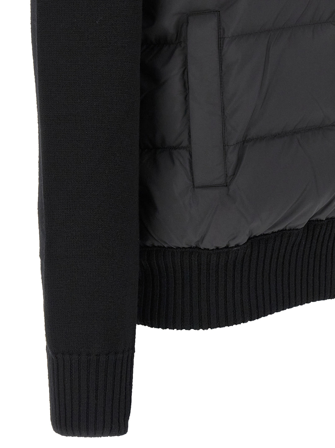 Moncler Padded Cardigan Maglioni - Nero | 5ed7fc06bbb05bc4442cdba62df85e69857ed2e3