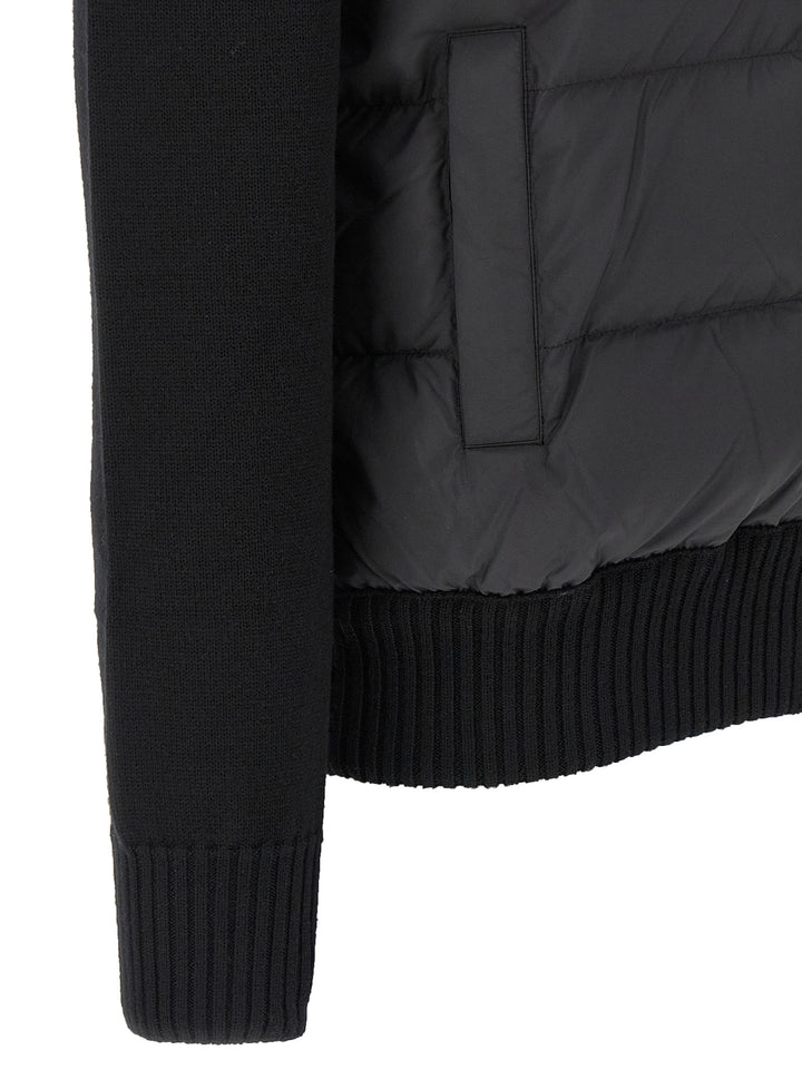 Moncler Padded Cardigan Maglioni - Nero | 5ed7fc06bbb05bc4442cdba62df85e69857ed2e3