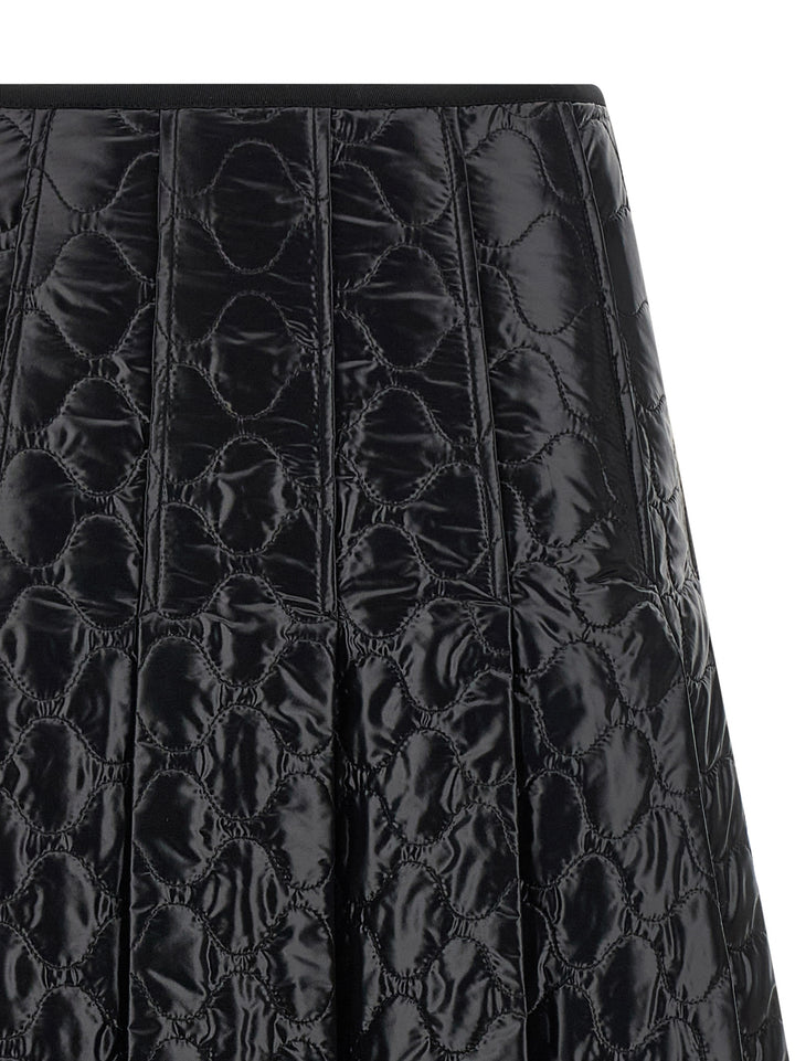 Moncler Laqué Nylon Skirt Gonne - Nero | 7481e984365cd2bdbd346a952fa7aede3483983b