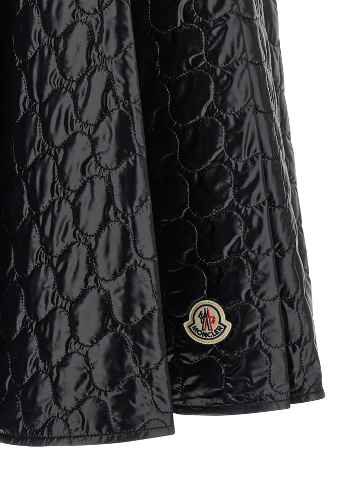 Moncler Laqué Nylon Skirt Gonne - Nero | 1b6289e71ab3b22b6301ca3018dc41494da15c59