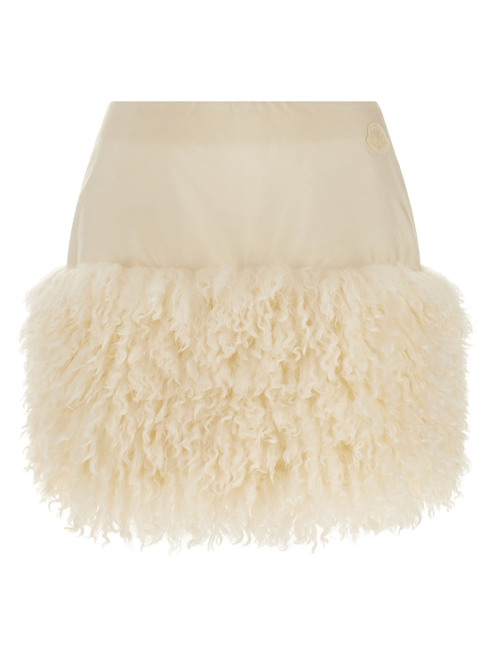 Moncler Teddy Insert Skirt Gonne - Bianco | 7fb3a635b745f0c96e31056a5a6d21b7278e884e