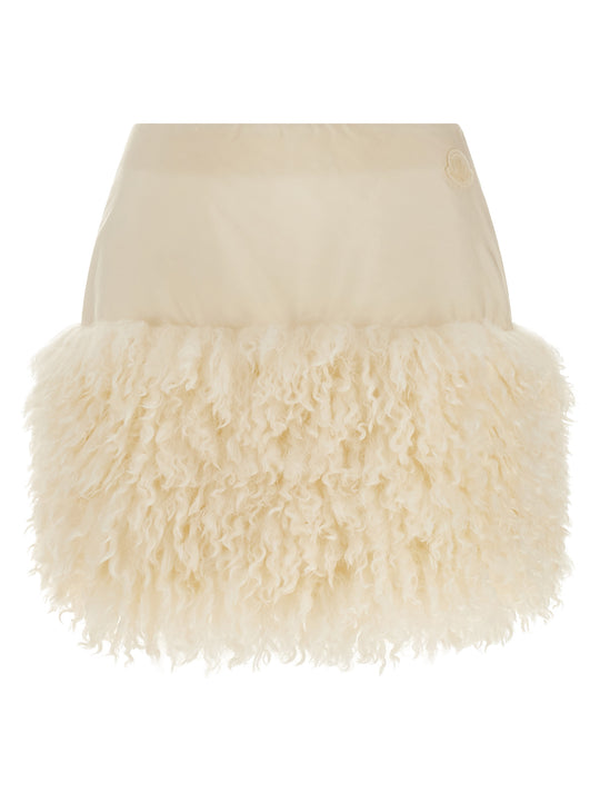 Teddy Insert Skirt Gonne Bianco