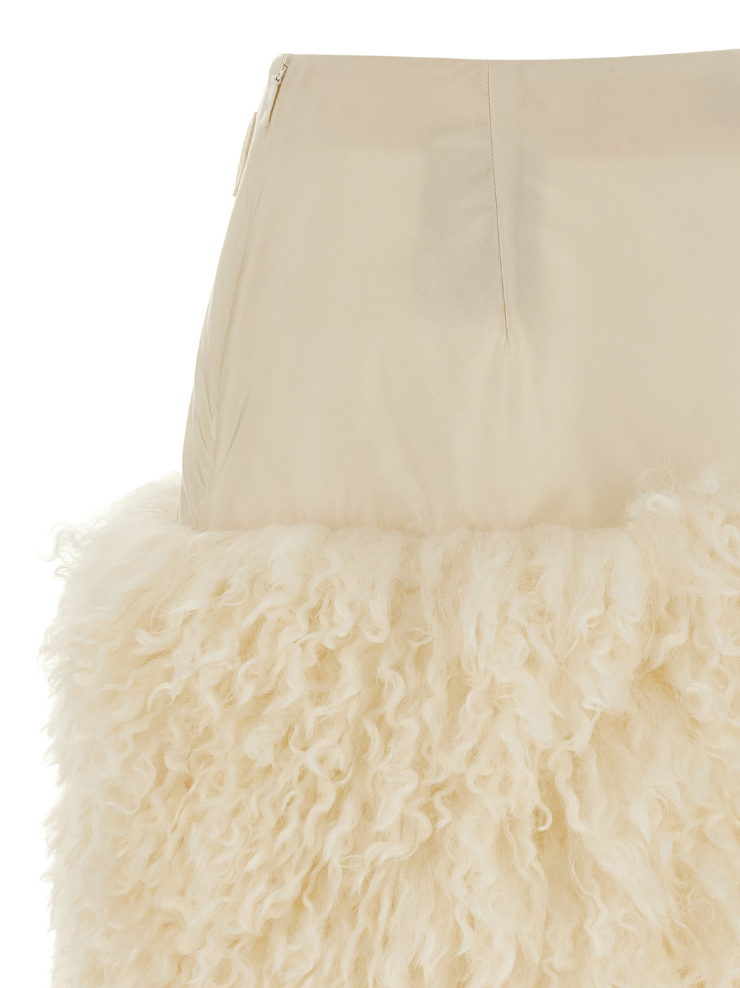 Moncler Teddy Insert Skirt Gonne - Bianco | 9c7527177d783396e43d1bbc0d1fc20d4ebee459