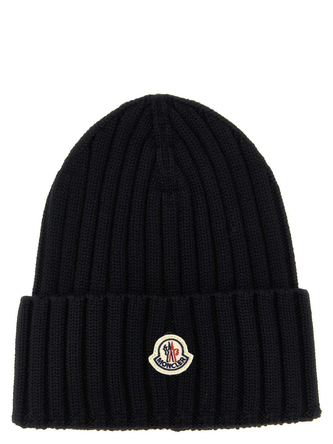 Moncler Ribbed Wool Beanie Cappelli - Nero | d2ef0de1b13abe0776b0b13a7ffa8bd3a68206d1