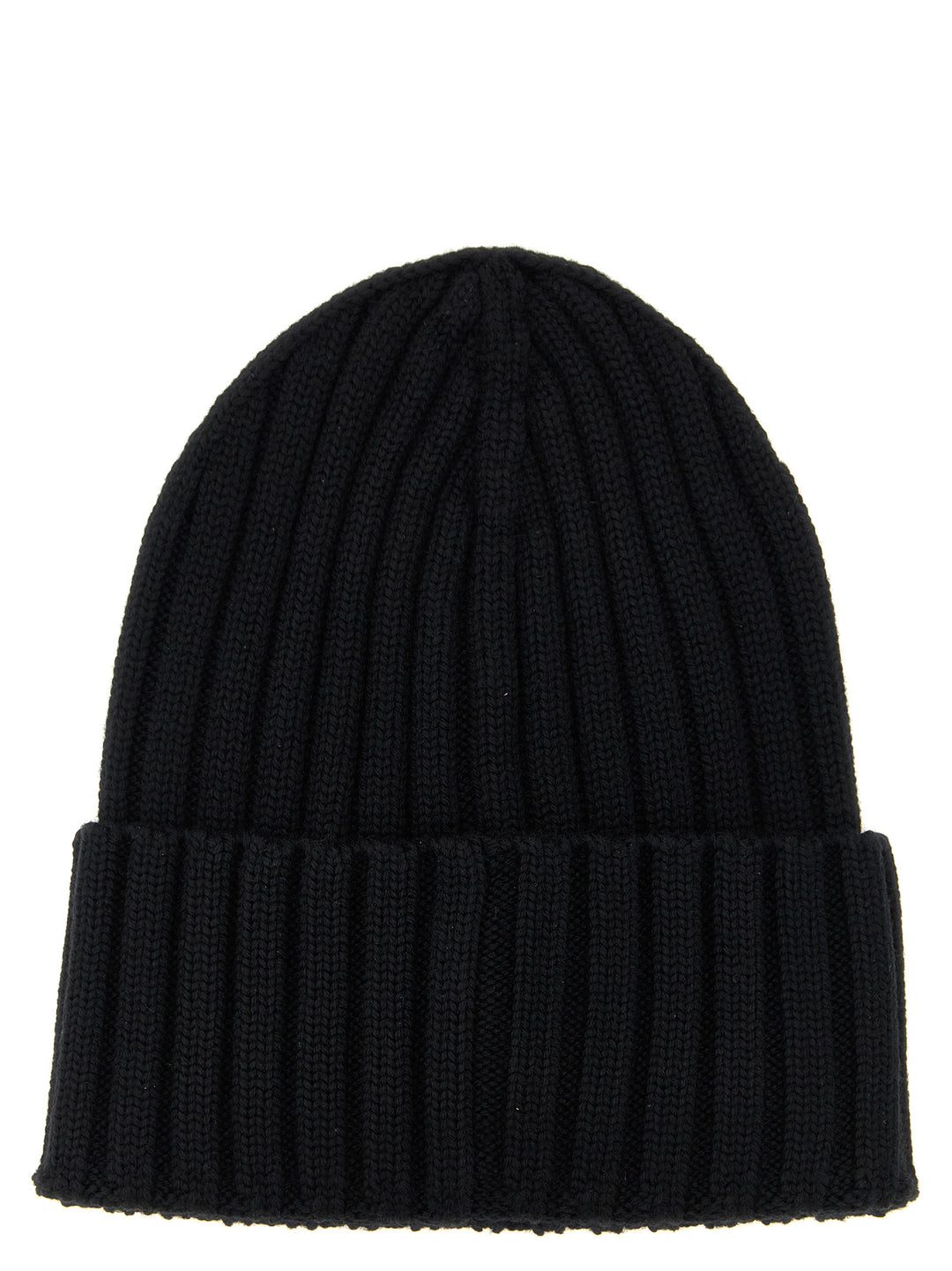 Moncler Ribbed Wool Beanie Cappelli - Nero | 97b6a4d52450839b33eba5b25839942338a4bf92