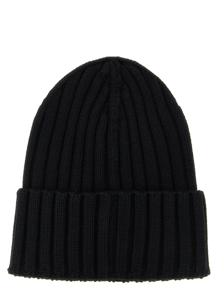 Moncler Ribbed Wool Beanie Cappelli - Nero | 97b6a4d52450839b33eba5b25839942338a4bf92