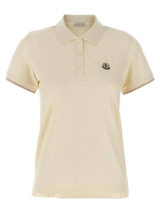 Logo Patch Shirt Polo Beige