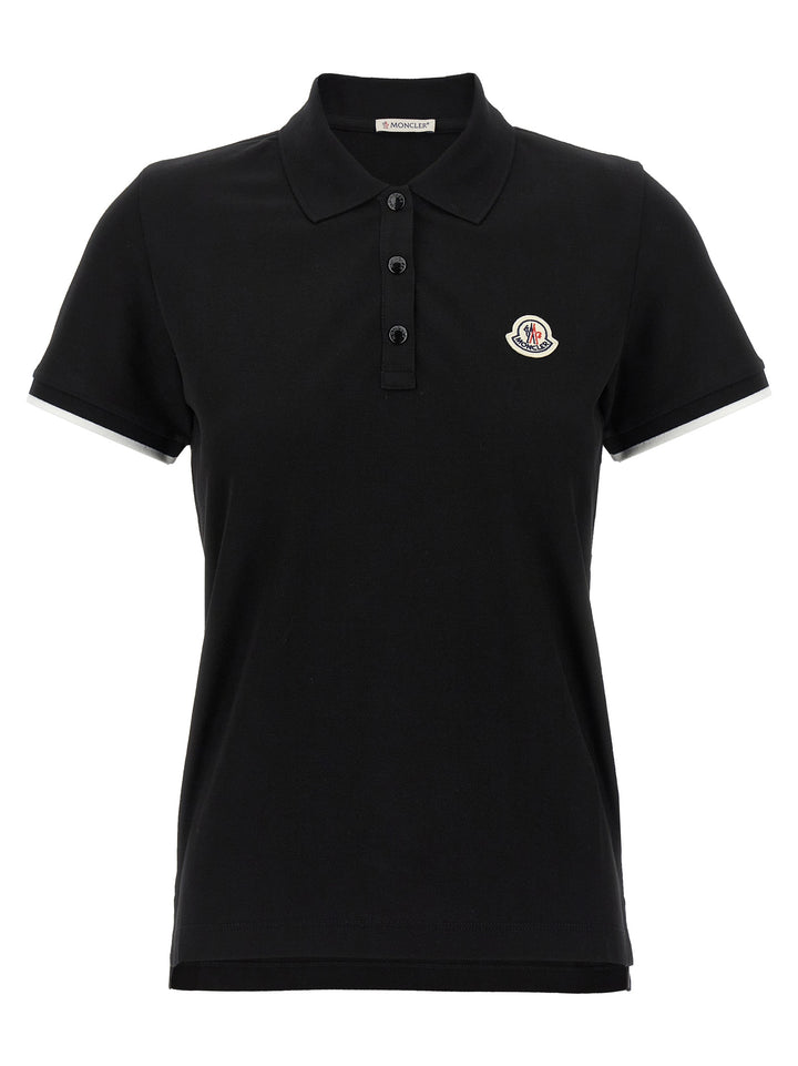 Moncler Logo Patch  Shirt Polo - Nero | 59e0c59acf1e5bf9041c45050dd478f43e2aa0c3