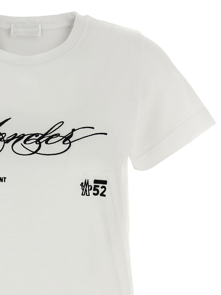 Moncler Embroidery T shirt - Bianco | 202b61aa0ef661c804b460a4fc1958e30090698f