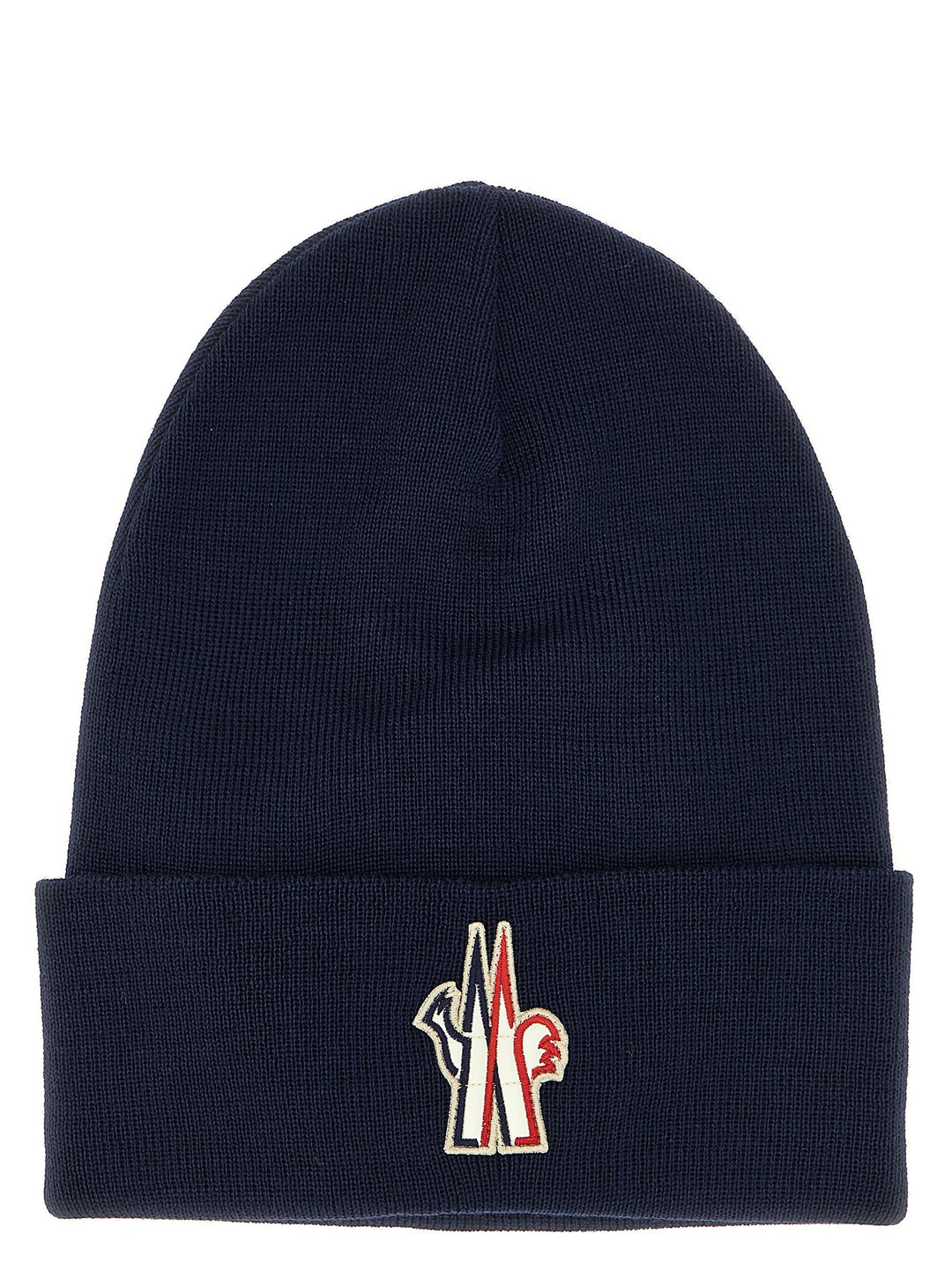 Moncler Grenoble Logo Patch Beanie Cappelli - Blu | 82340bcf3ca2d325d9952f1b110c319a5bb16ed5