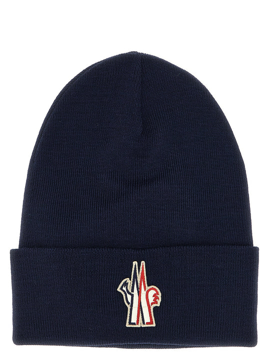 Logo Patch Beanie Cappelli Blu