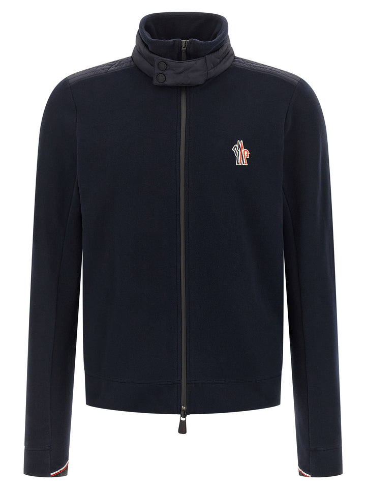 Moncler Grenoble Fleece Cardigan Maglioni - Blu | 99ace445868f1968c540794f5bcc0f14c4a9a5b7