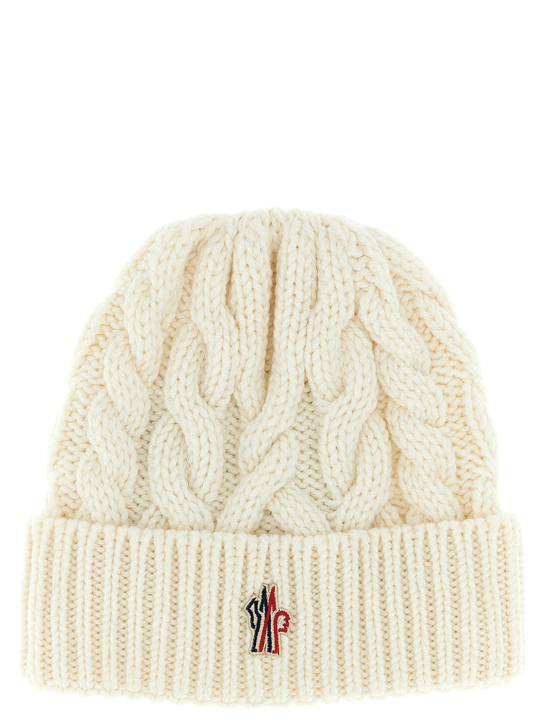Moncler Grenoble Braided Wool Beanie Cappelli - Bianco | e9f52825869fabc92fc1f08b7fb081111089e413
