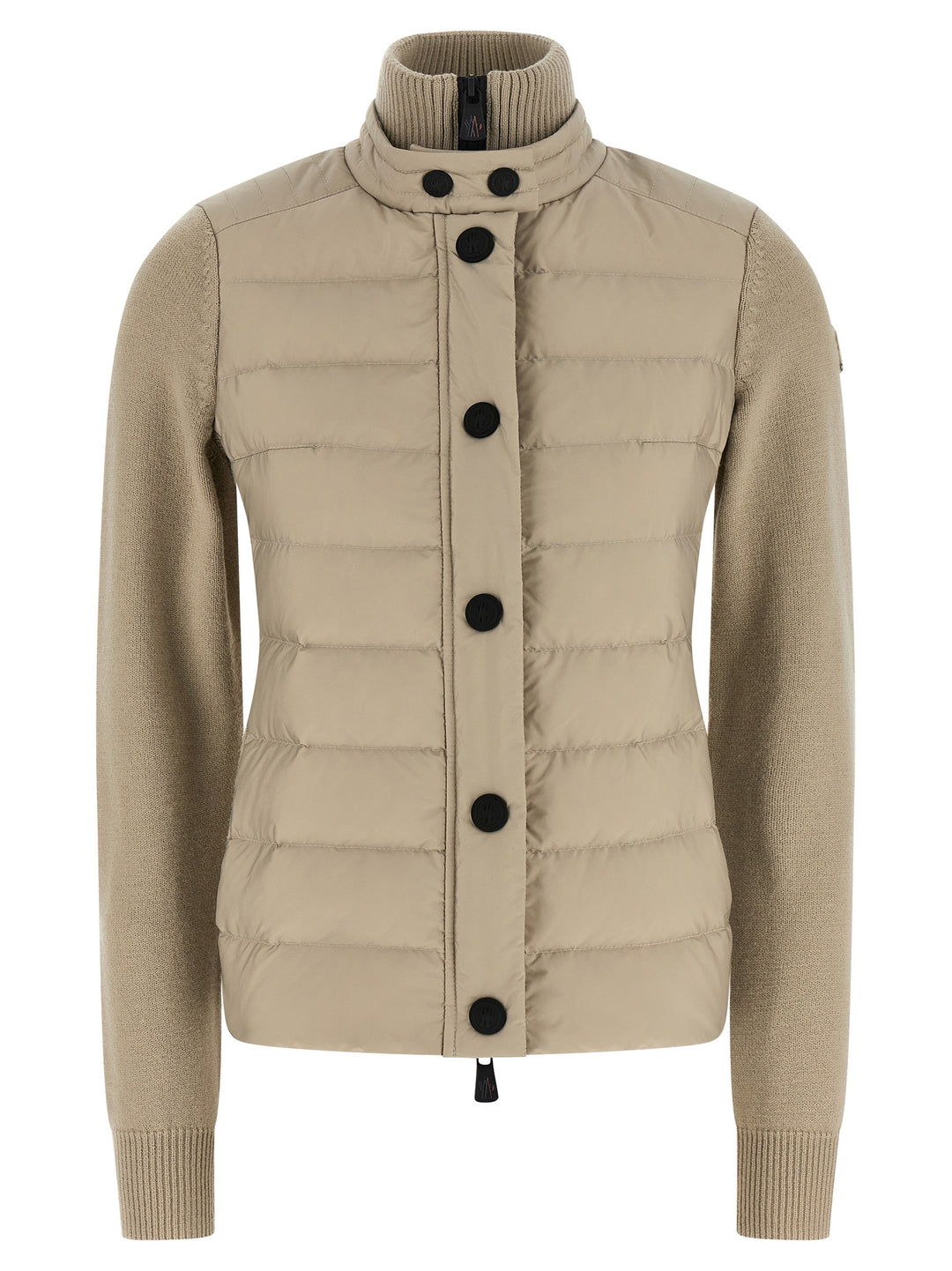Moncler Grenoble Padded Cardigan Maglioni - Beige | 82bd52cb8f5b27ac8acc62d2a8d013ff7e2e9bb9