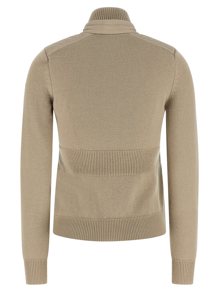 Moncler Grenoble Padded Cardigan Maglioni - Beige | 400ab1148922cb33686063be9a47277a5429cf59