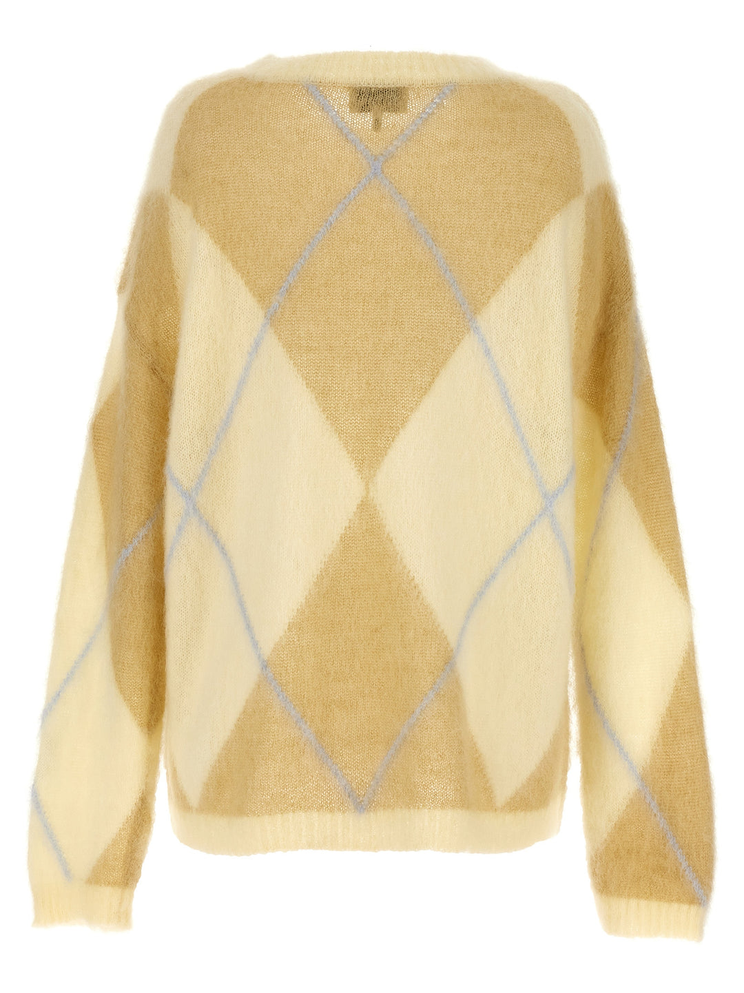 Ganni Logo Embroidery Diamond Sweater Maglioni - Giallo | 2e4897c92b31b85df09bc48947abb1ea6a3cd25d