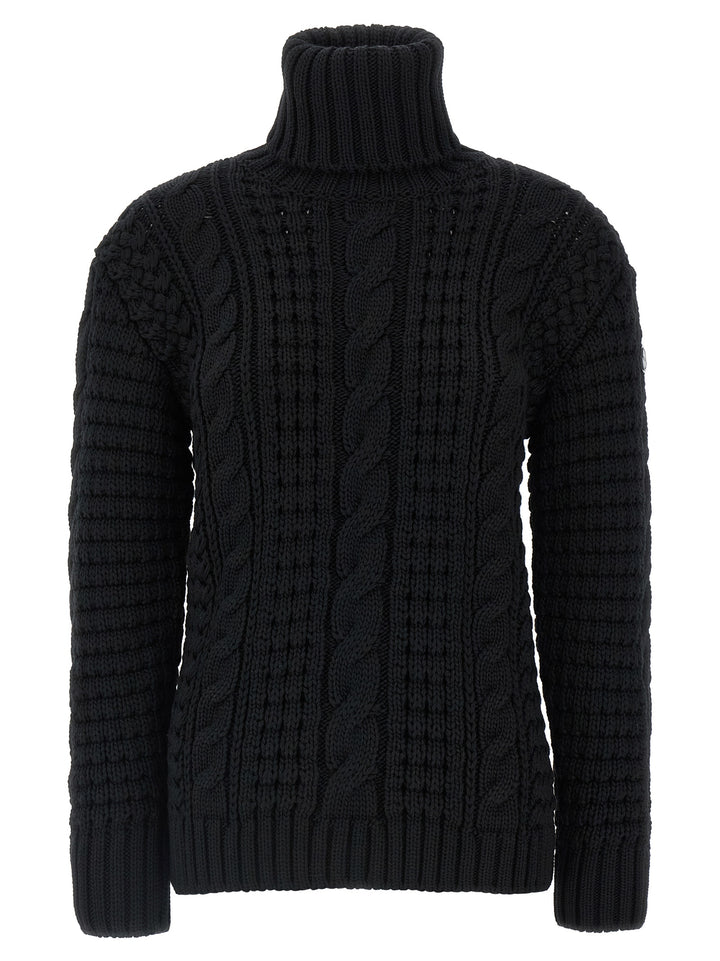 Moncler Genius Moncler X Edward Enninful Tricot Turtleneck Sweater Maglioni - Nero | 52358666c15821cea14367751ad6e951885e2e97