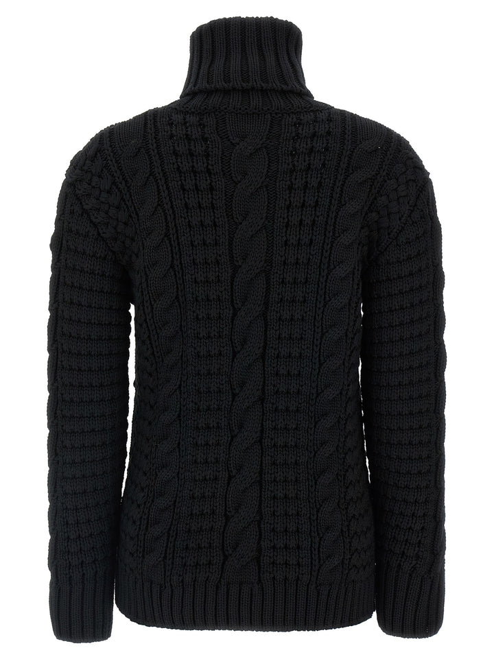 Moncler Genius Moncler X Edward Enninful Tricot Turtleneck Sweater Maglioni - Nero | b7d6deb67d8771445d3f00eb7eb5ea8fd3d7f881