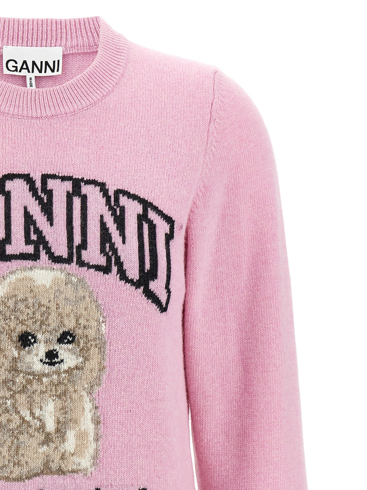 Ganni Pink Poodle Maglioni - Rosa | 142991624d0caa01fd150203aa749fe72628286b