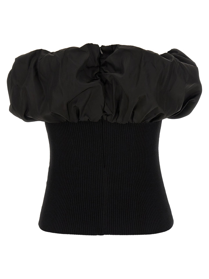 Ganni Melange Knit Top - Nero | 0578afeada48341fa3e04a4feb638a57cc8ac44b