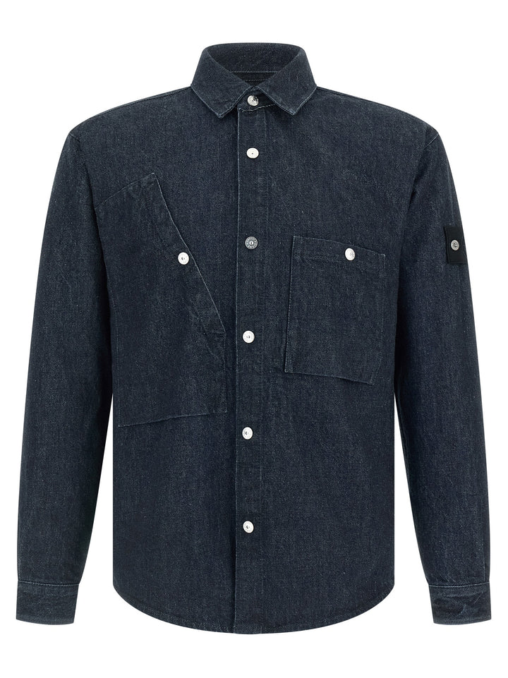 Stone Island Denim Shirt Camicie - Blu | 5c8faf7021c7d866108e0e38023dc3e4ef74e466