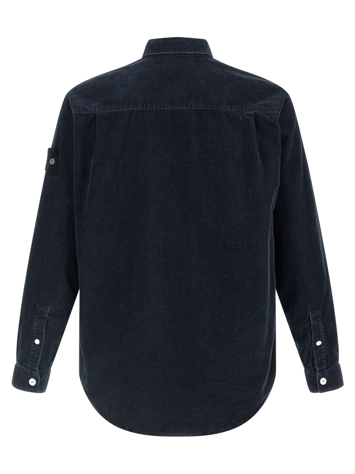 Stone Island Corduroy Shirt Camicie - Blu | 7a24000ed399c2287d6f559a21643fcd444d88ab