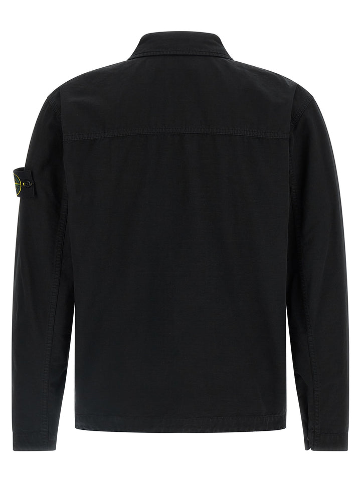 Stone Island Raw Cotton Overshirt Camicie - Nero | 1e5bf30911a032f291ca60a55210765876e0110d