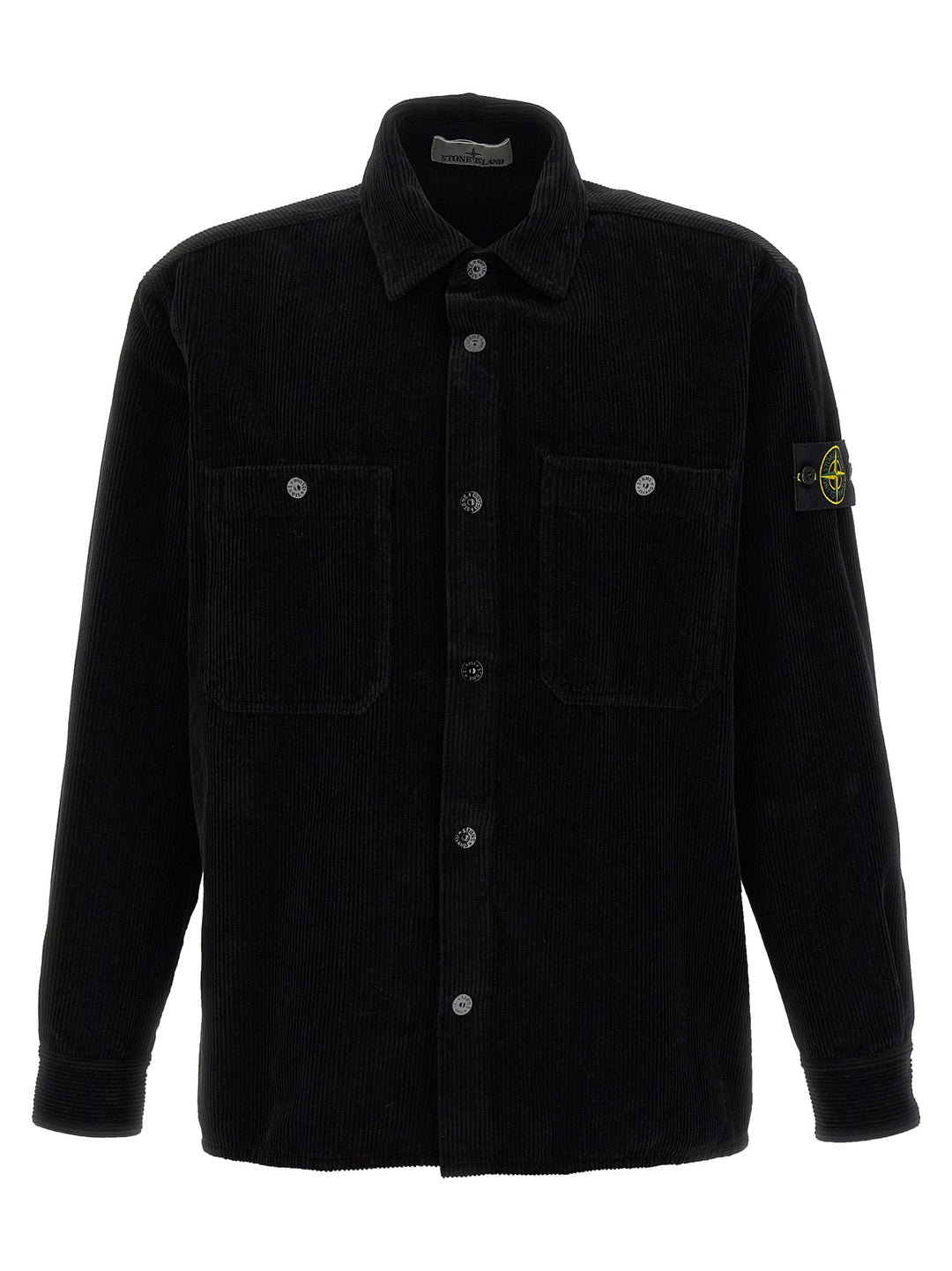 Stone Island Ribbed Velvet Overshirt Camicie - Nero | c59dabc6c47e52c91d9d2d4f29f42e39805a8f48