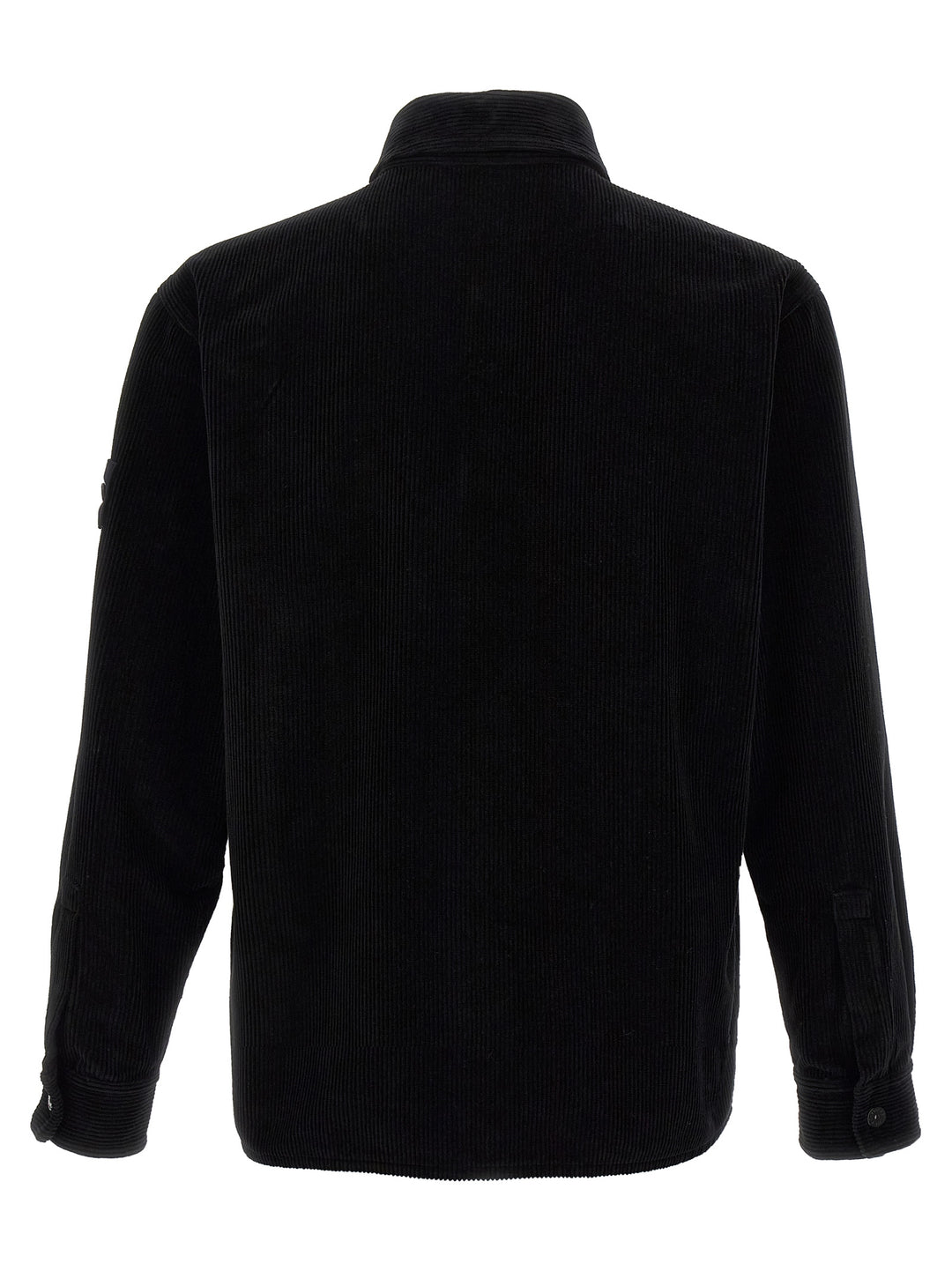 Stone Island Ribbed Velvet Overshirt Camicie - Nero | 696e9ae5208c2e28d238082622fbed8b3b28aefc