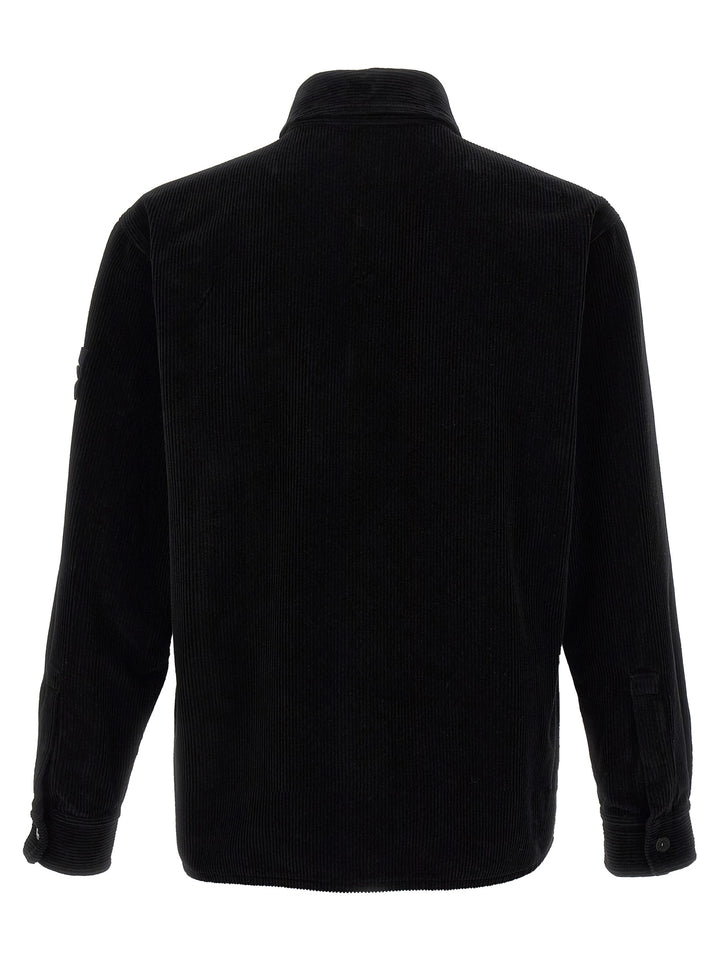 Stone Island Ribbed Velvet Overshirt Camicie - Nero | 696e9ae5208c2e28d238082622fbed8b3b28aefc